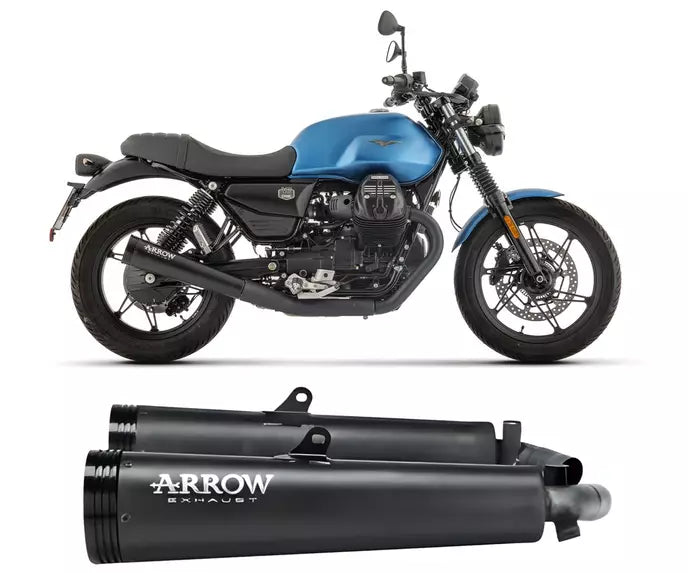 Arrow MOTO GUZZI V7 850 Slip-On Exhaust 2025-2026 – Rebel Black