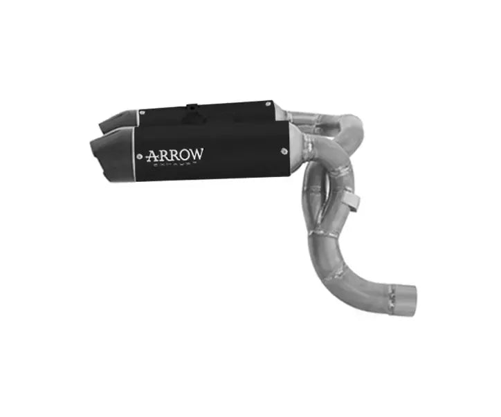 Arrow Round-Sil Titanium Dark Exhaust Terminals with Carbon End Cap for Ducati Panigale / Streetfighter V2 / S 2025-2026 - ARROW EXHAUSTS