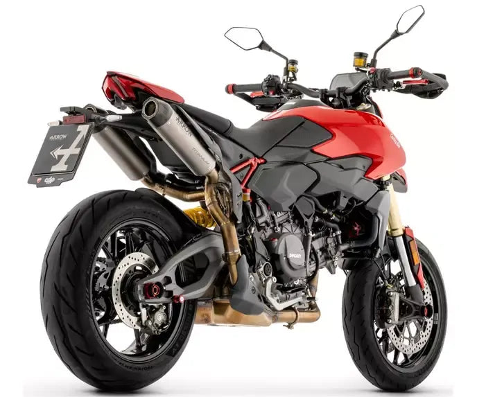 Arrow ROUND-SIL Titanium Exhaust Muffler Not Homologated for Ducati Hypermotard V2 / SP 2026 - ARROW EXHAUSTS