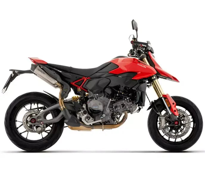 Arrow ROUND-SIL Titanium Exhaust Muffler Not Homologated for Ducati Hypermotard V2 / SP 2026 - ARROW EXHAUSTS