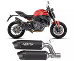 Arrow Road Use for DUCATI MONSTER 890 V2 Slip-On Exhaust 2026 – Titanium Road Approved Black