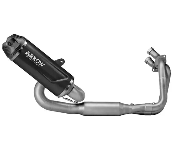 Arrow Approved Dark Aluminium Full System Exhaust Indy Race EVO for Kawasaki NINJA 650 / Z650 (35Kw) 2024-2026 - ARROW EXHAUSTS