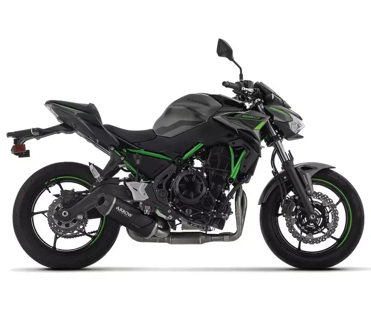 Arrow Approved Dark Aluminium Full System Exhaust Indy Race EVO for Kawasaki NINJA 650 / Z650 (35Kw) 2024-2026 - ARROW EXHAUSTS
