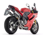 Arrow Round-Sil Exhaust Terminals Titanium with Carbon End Cap for Ducati Panigale / Streetfighter V2 / S 2025-2026 - ARROW EXHAUSTS