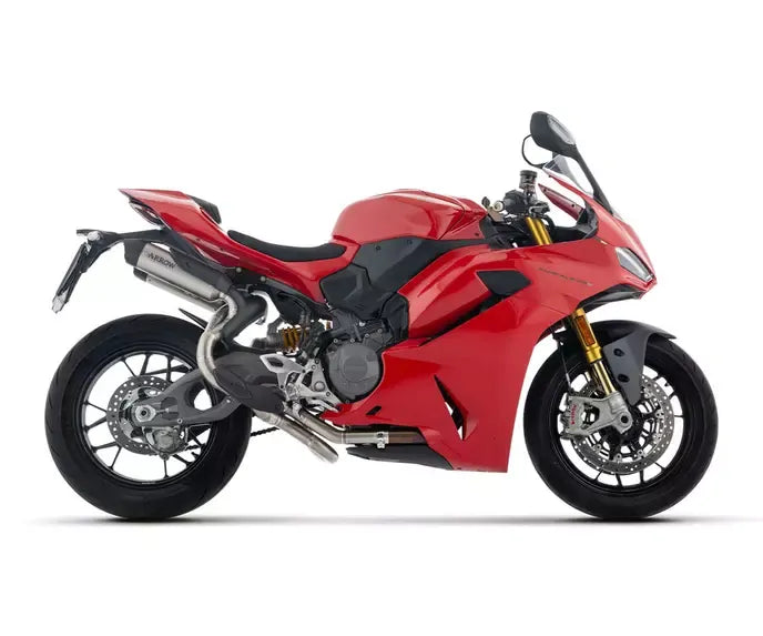 Arrow Round-Sil Exhaust Terminals Titanium with Carbon End Cap for Ducati Panigale / Streetfighter V2 / S 2025-2026 - ARROW EXHAUSTS
