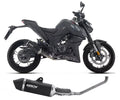Arrow ICON Dark Aluminium Carbon End Cap Exhaust Muffler for Zontes ZT 125-U 2025-2026 - ARROW EXHAUSTS