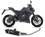 Arrow ICON Dark Aluminium Carbon End Cap Exhaust Muffler for Zontes ZT 125-U 2025-2026 - ARROW EXHAUSTS