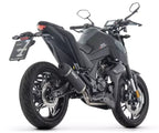 Arrow ICON Dark Aluminium Carbon End Cap Exhaust Muffler for Zontes ZT 125-U 2025-2026 - ARROW EXHAUSTS