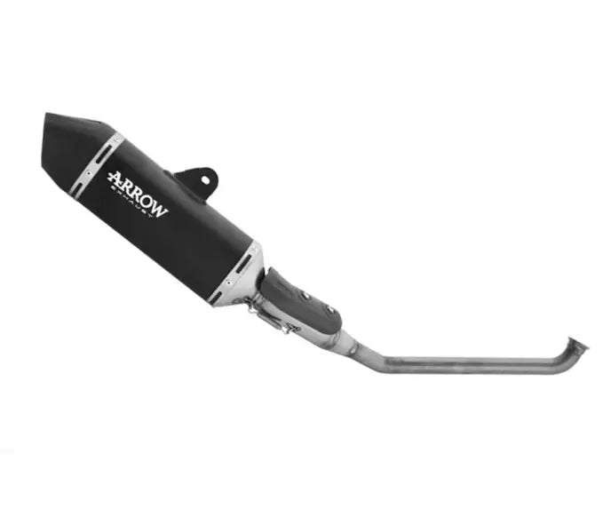 Arrow ICON Dark Aluminium Carbon End Cap Exhaust Muffler for Zontes ZT 125-U 2025-2026 - ARROW EXHAUSTS