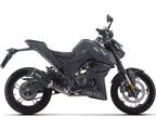 Arrow ICON Dark Aluminium Carbon End Cap Exhaust Muffler for Zontes ZT 125-U 2025-2026 - ARROW EXHAUSTS