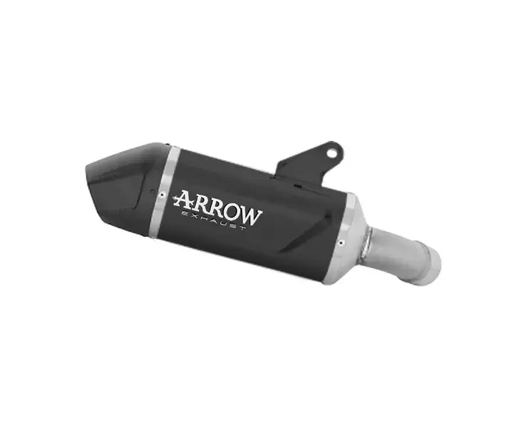 Arrow Approved Dark Aluminium-Carby End Cap Exhaust Muffler Indy Race EVO for Moto Guzzi V100 Mandello / Stelvio 2025-2026 - ARROW EXHAUSTS