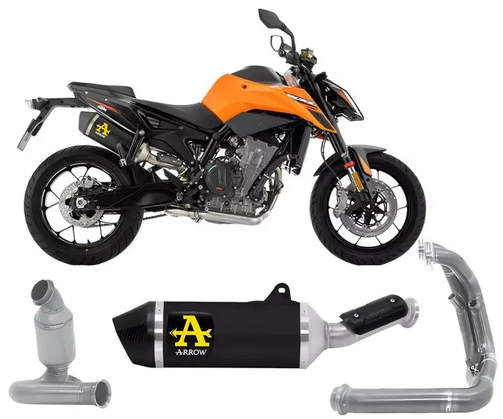 Arrow Race-Tech Dark Aluminium Full System Exhaust for KTM 790 Duke 2025-2026 - ARROW EXHAUSTS