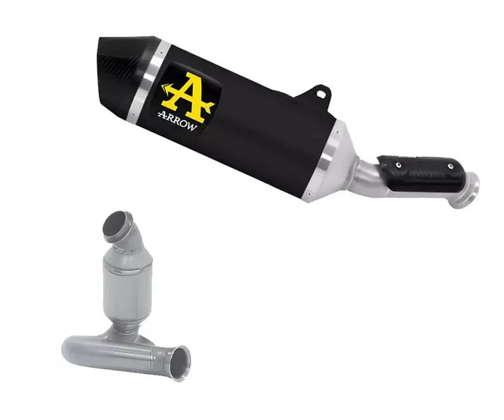Arrow Race-Tech Dark Aluminium Exhaust Muffler + Central Link Pipe for KTM 790 Duke 2025-2026 - ARROW EXHAUSTS