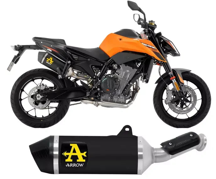 Arrow Race-Tech Dark Aluminium Exhaust Muffler for KTM 790 Duke 2025-2026 - ARROW EXHAUSTS