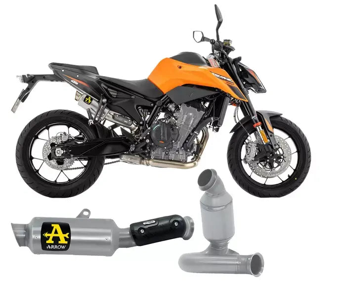 Arrow GP2 Titanium Exhaust Muffler + Central Link Pipe for KTM 790 Duke 2025-2026 - ARROW EXHAUSTS