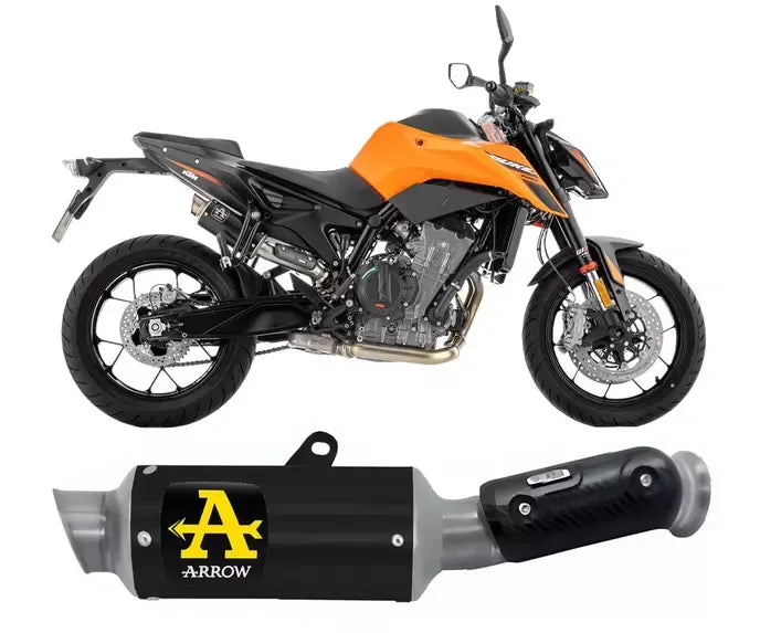 Arrow GP2 Dark Nichrom Exhaust Muffler for KTM 790 Duke 2025-2026 - ARROW EXHAUSTS