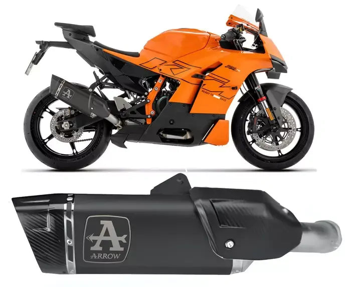 Arrow PISTA Dark Aluminium Exhaust Muffler for KTM 990 Rc R 2026 - ARROW EXHAUSTS
