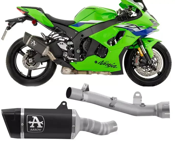 Arrow Semi-Complete Exhaust Track Dark Aluminium / Stainless Steel for Kawasaki ZX-10R / RR 2026 - ARROW EXHAUSTS