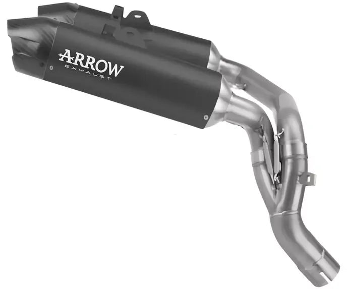 Arrow Semi-Complete Exhaust ROUND-SIL ECE Full Titanium Dark Arrow for Ducati Hypermotard V2 / SP 2026 - ARROW EXHAUSTS