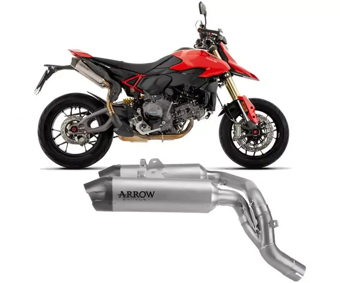 Arrow ROUND-SIL ECE Titanium Exhaust Muffler Approved for Ducati Hypermotard V2 / SP 2026 - ARROW EXHAUSTS