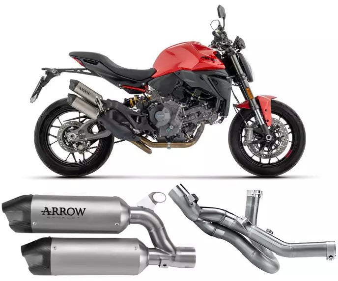 Arrow DUCATI MONSTER 890 V2 Slip-On Exhaust + Link Pipe 2026 – Titanium Road Approved Full Titanium