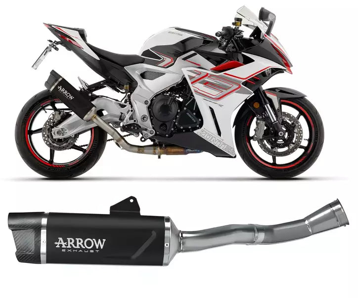 Arrow ZONTES ZT 703-RR Slip-On Exhaust 2025-2026 – Indy Race EVO Black Aluminium