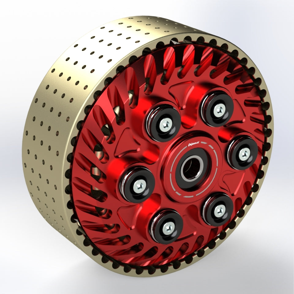 Kbike Slipper Clutch Adjustable with 48 Teeth Basket for Ducati – Red