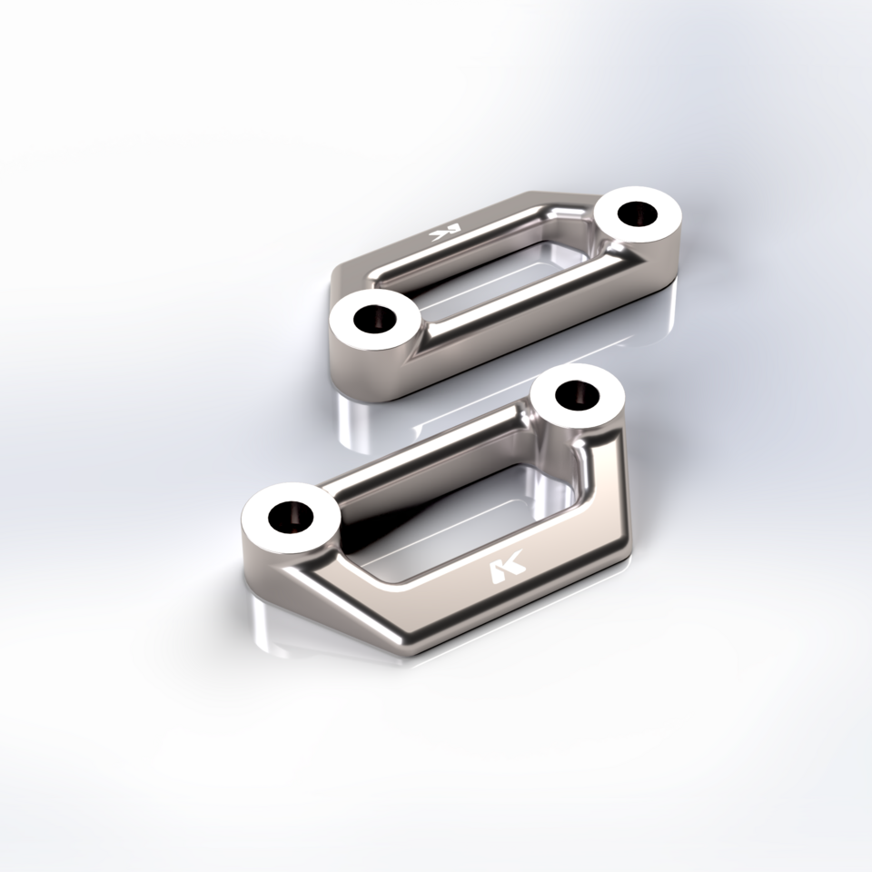 Kbike Replacement Plates Passenger Footrests for Ducati Panigale V4 & Streetfighter V4 – Silver