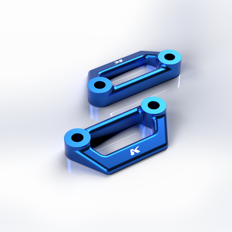 Kbike Replacement Plates Passenger Footrests for Ducati Panigale V4 & Streetfighter V4 – Blue