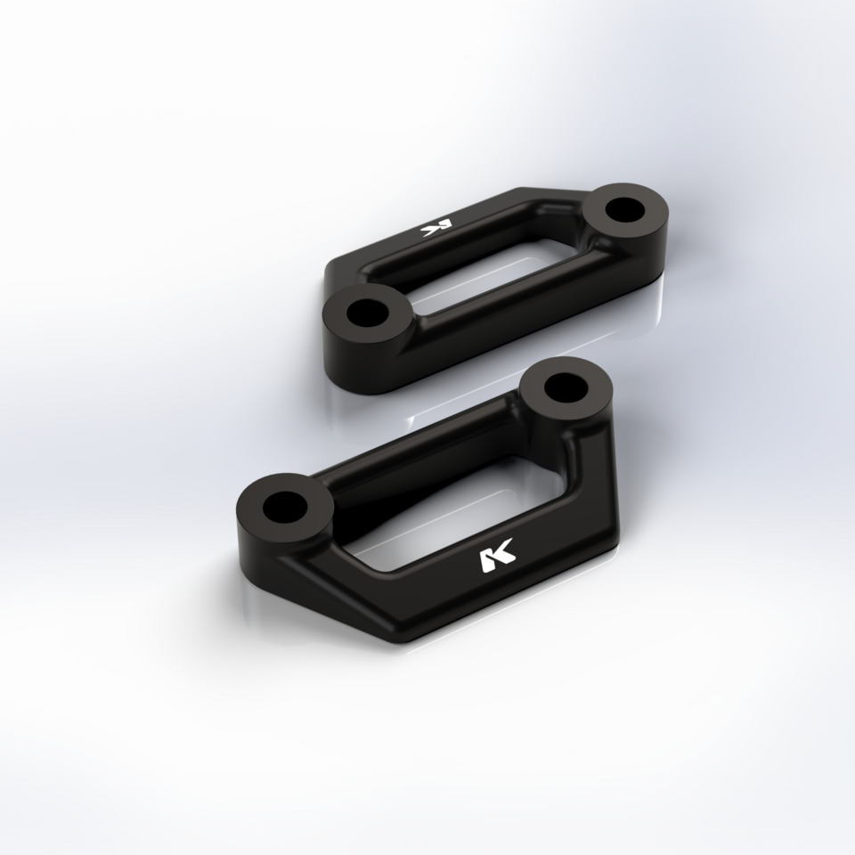 Kbike Replacement Plates Passenger Footrests for Ducati Panigale V4 & Streetfighter V4 – Black
