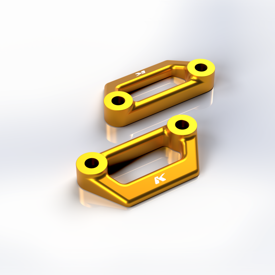 Kbike Replacement Plates Passenger Footrests for Ducati Panigale V4 & Streetfighter V4 – Gold