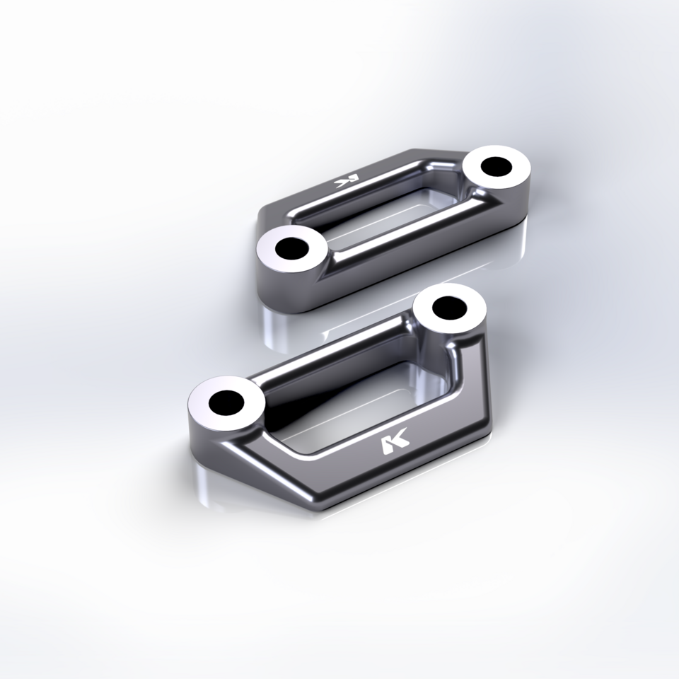Kbike Replacement Plates Passenger Footrests for Ducati Panigale V4 & Streetfighter V4 – Titanium