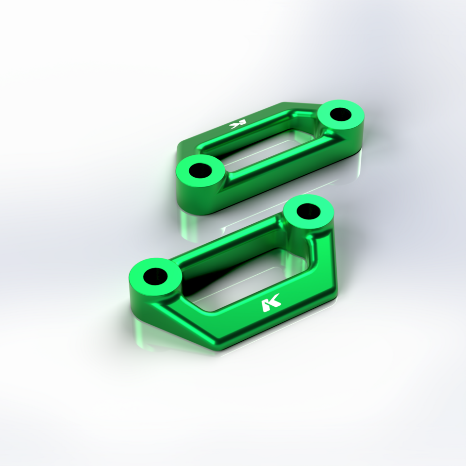 Kbike Replacement Plates Passenger Footrests for Ducati Panigale V4 & Streetfighter V4 – Green
