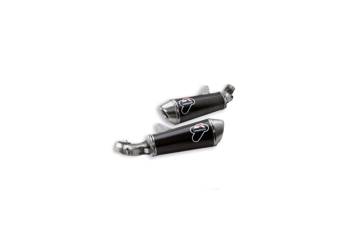 DUCATI MONSTER PAIR OF CARBON RACING SILENCERS - TERMIGNONI