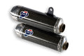 DUCATI MONSTER 1100 EVO PAIR OF CARBON RACING SILENCERS - TERMIGNONI