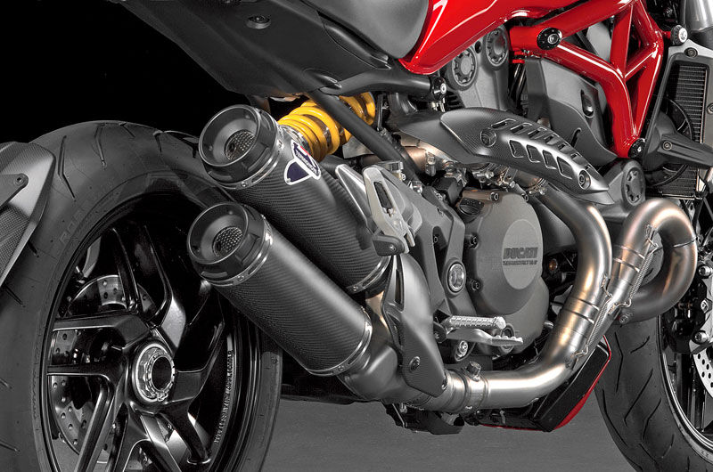 DUCATI MONSTER 1200 PAIR OF HOMOLOGATED CARBON SILENCERS - TERMIGNONI
