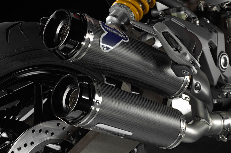 DUCATI MONSTER 821 PAIR OF APPROVED CARBON SILENCERS - TERMIGNONI