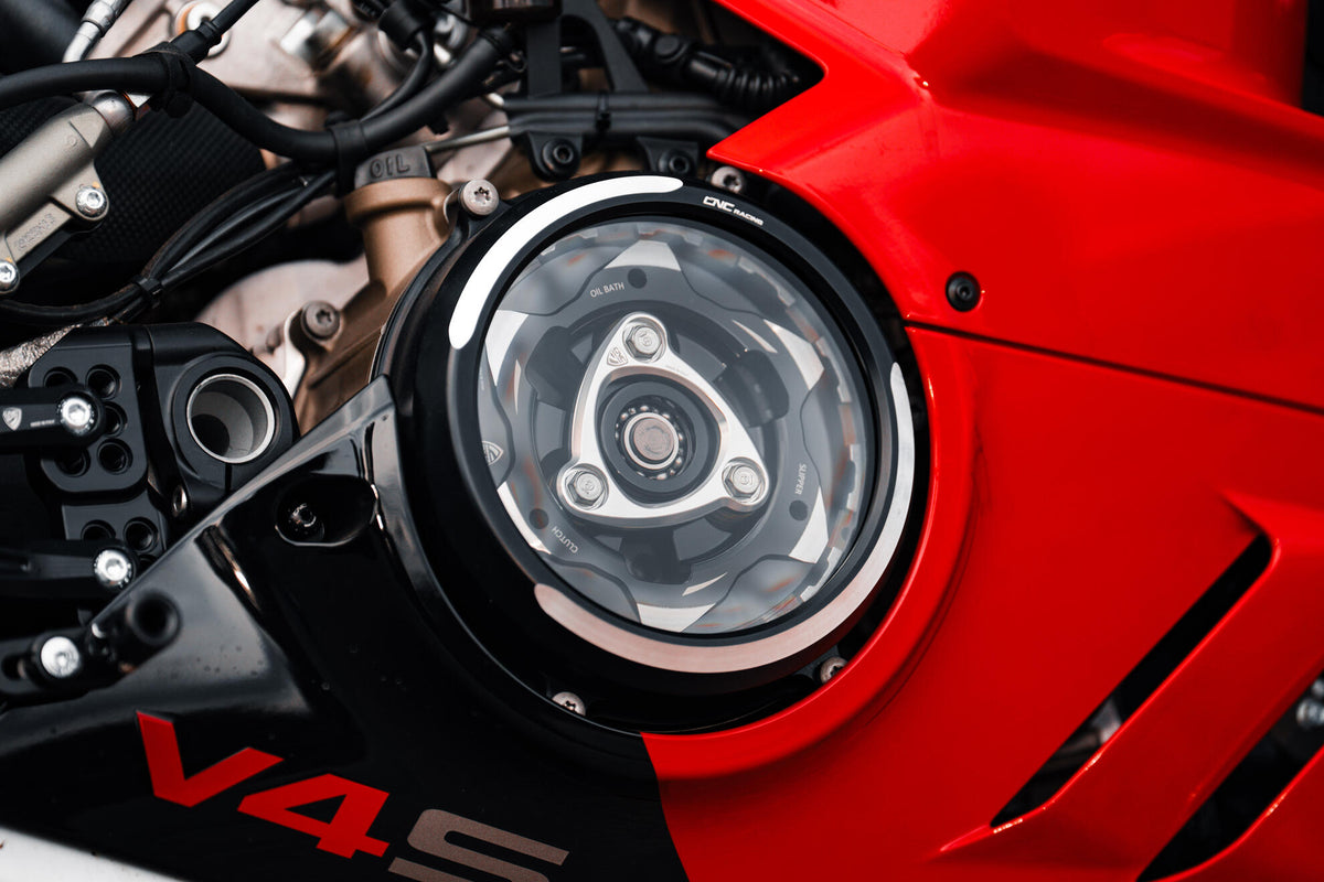 CNC Racing Clear oil bath clutch cover Ducati Panigale V4 BICOLOR - CNC Racing image 5