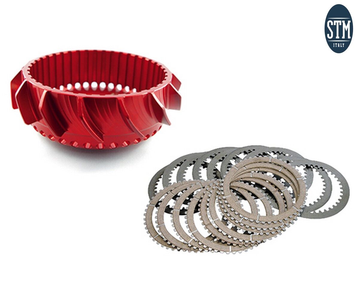 Ducati Dry basket + clutch plate set Z40 for STM "EVO-GP" - STM Italy