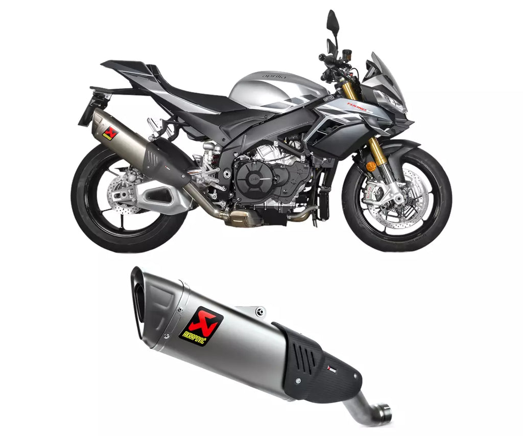 Akrapovič Aprilia Tuono V4 Slip-On Exhaust 2025–2026 Slip-On Line Titanium – S-A10SO14-HEZT