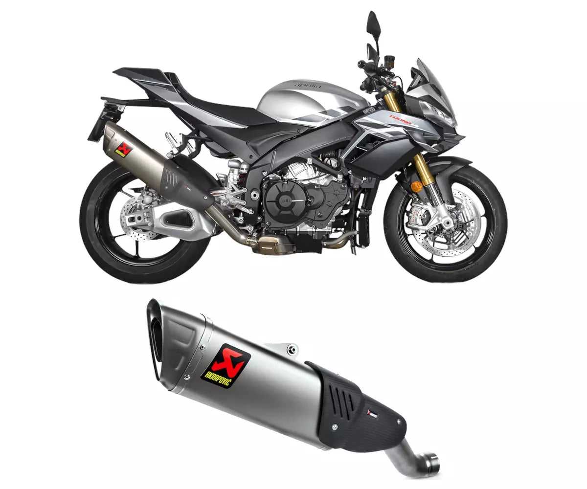 Akrapovič Aprilia Tuono V4 Slip-On Exhaust 2025–2026 Slip-On Line Titanium – S-A10SO14-HEZT