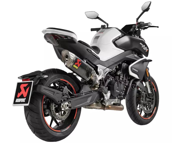 Akrapovič CFMOTO 800NK Slip-On Exhaust 2023–2026 Slip-On Line Titanium/Carbon – S-CF8SO1-HAPLC