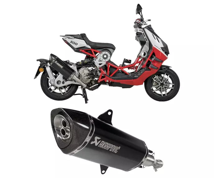 Akrapovič Italjet Dragster 300 Slip-On Exhaust 2024–2025 Slip-On Line Titanium – S-IT3SO1-HRTBL
