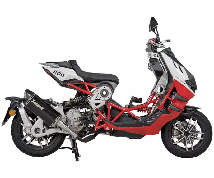Akrapovič Italjet Dragster 300 Slip-On Exhaust 2024–2025 Slip-On Line Titanium – S-IT3SO1-HRTBL