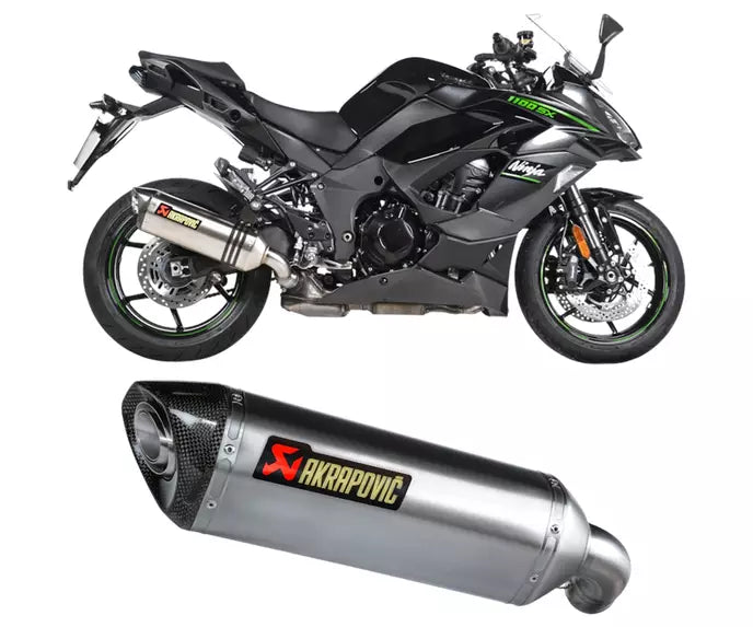 Akrapovič Kawasaki Ninja 1000SX Slip-On Exhaust 2020–2024 Slip-On Line Titanium/Carbon – S-K10SO32-HRT