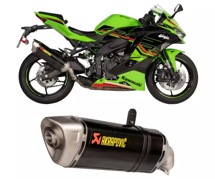 Akrapovič Kawasaki Ninja ZX-4R Slip-On Exhaust 2023–2026 Slip-On Line Titanium/Carbon – S-K4SO8-HRC