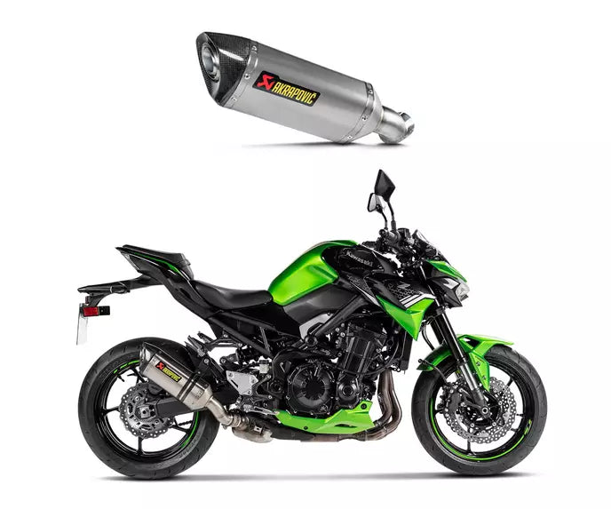 Akrapovič Kawasaki Z900 Slip-On Exhaust 2019–2024 Titanium/Carbon – S-K9SO11-HZT