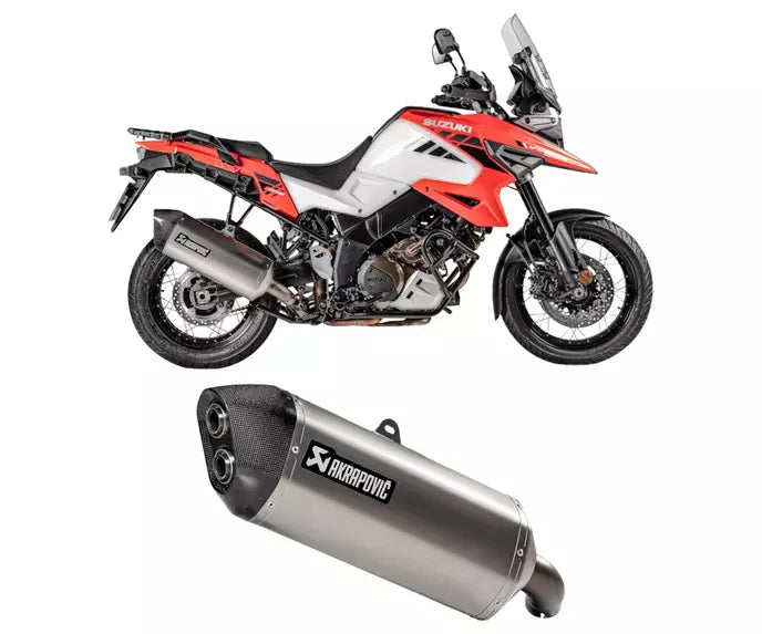 Akrapovič Suzuki V-Strom 1000 Slip-On Exhaust 2015–2019 Slip-On Line Titanium/Carbon – S-S10SO18-HAFT