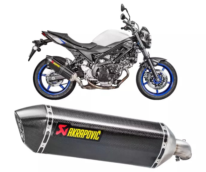 Akrapovič Suzuki SV 650 Slip-On Exhaust 2018–2026 Slip-On Line Carbon – S-S6SO10-HRC