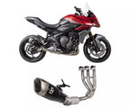 Akrapovič Triumph Daytona 660 / Tiger Sport 660 Full Exhaust System 2024–2026 Racing Line Titanium – S-T6R2-CQTBL